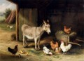 ハント・エドガー 1870 1955 納屋のロバの鶏と鶏